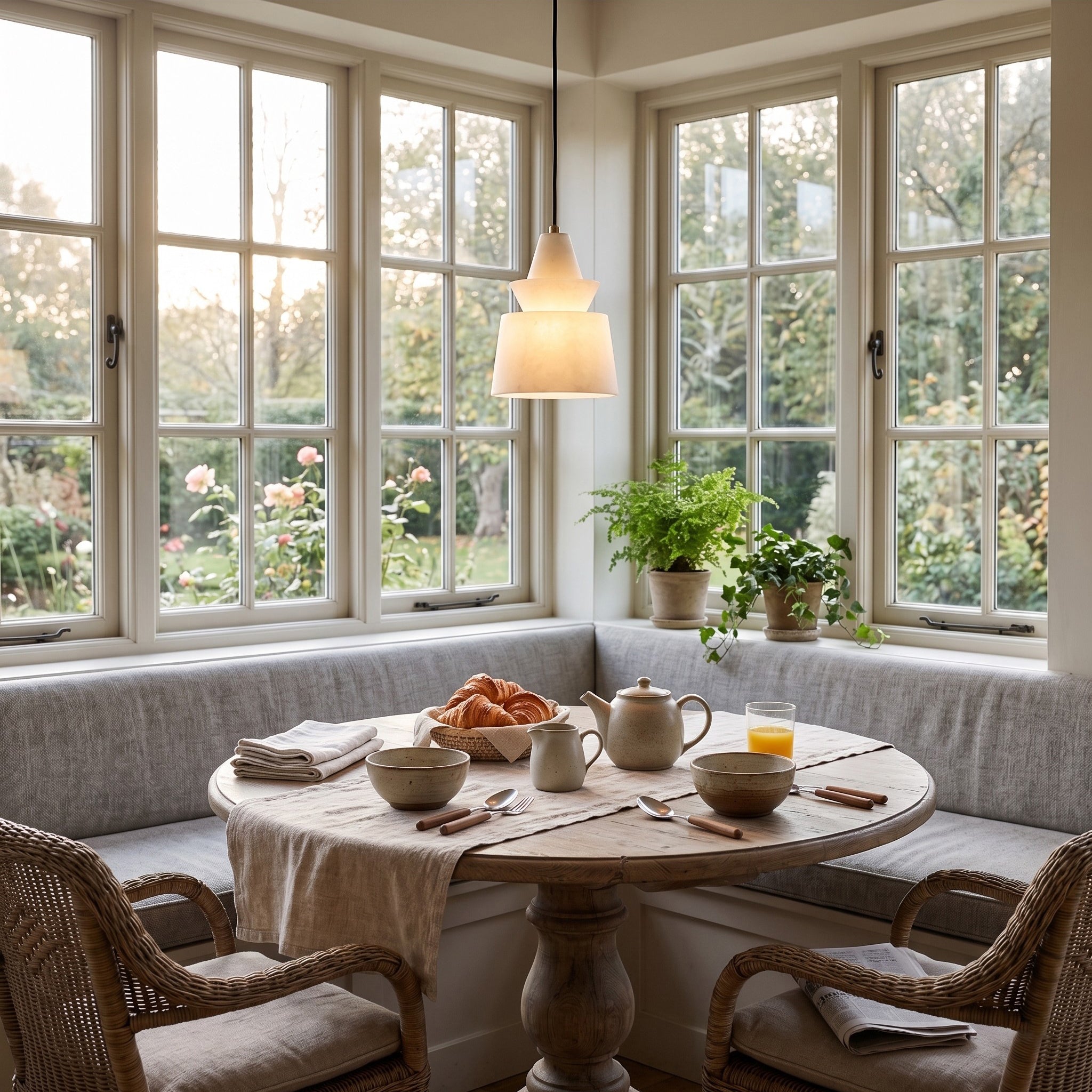 Flo  S  Alabaster Pendant Light
