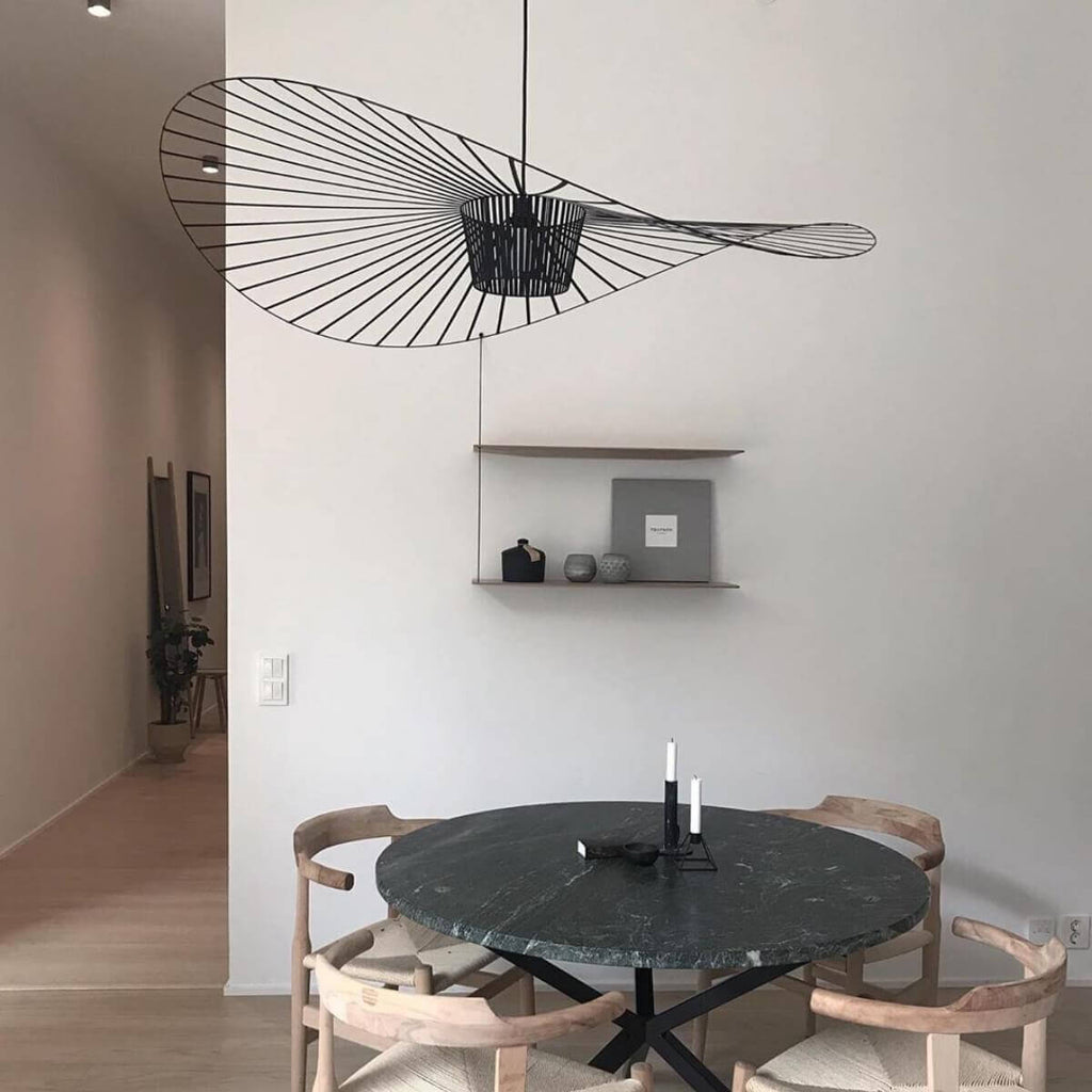French Vertigo Fiberglass Chandelier 54.7"