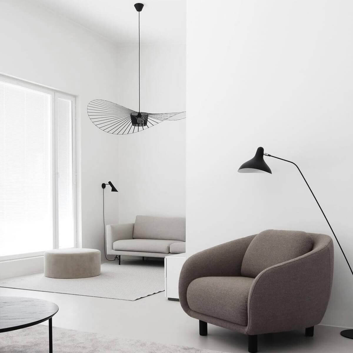 French Vertigo Fiberglass Chandelier 39.4"