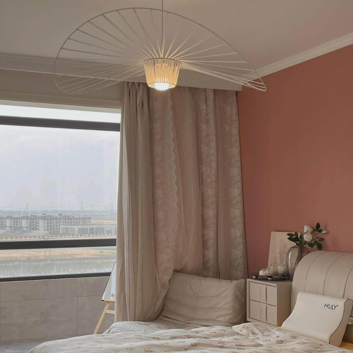 French Vertigo Fiberglass Chandelier 39.4"