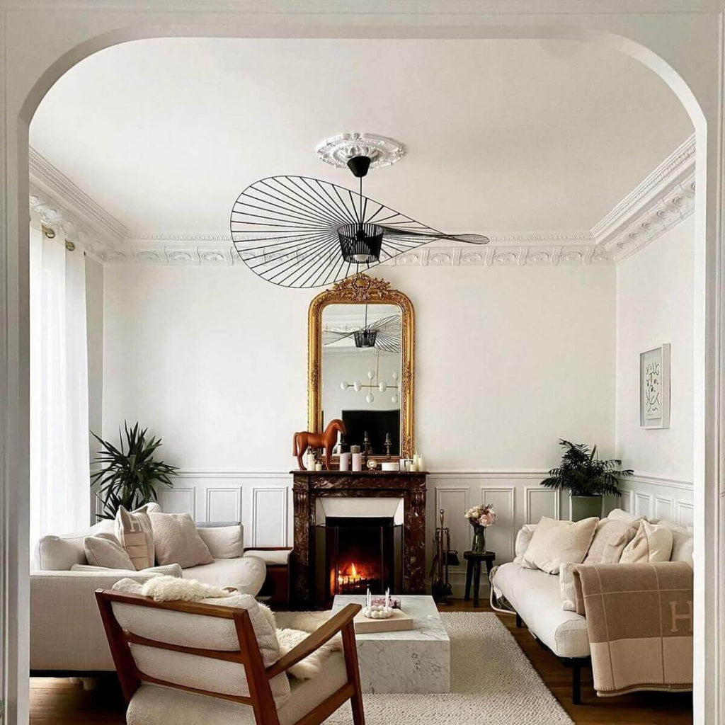 French Vertigo Fiberglass Chandelier 39.4"