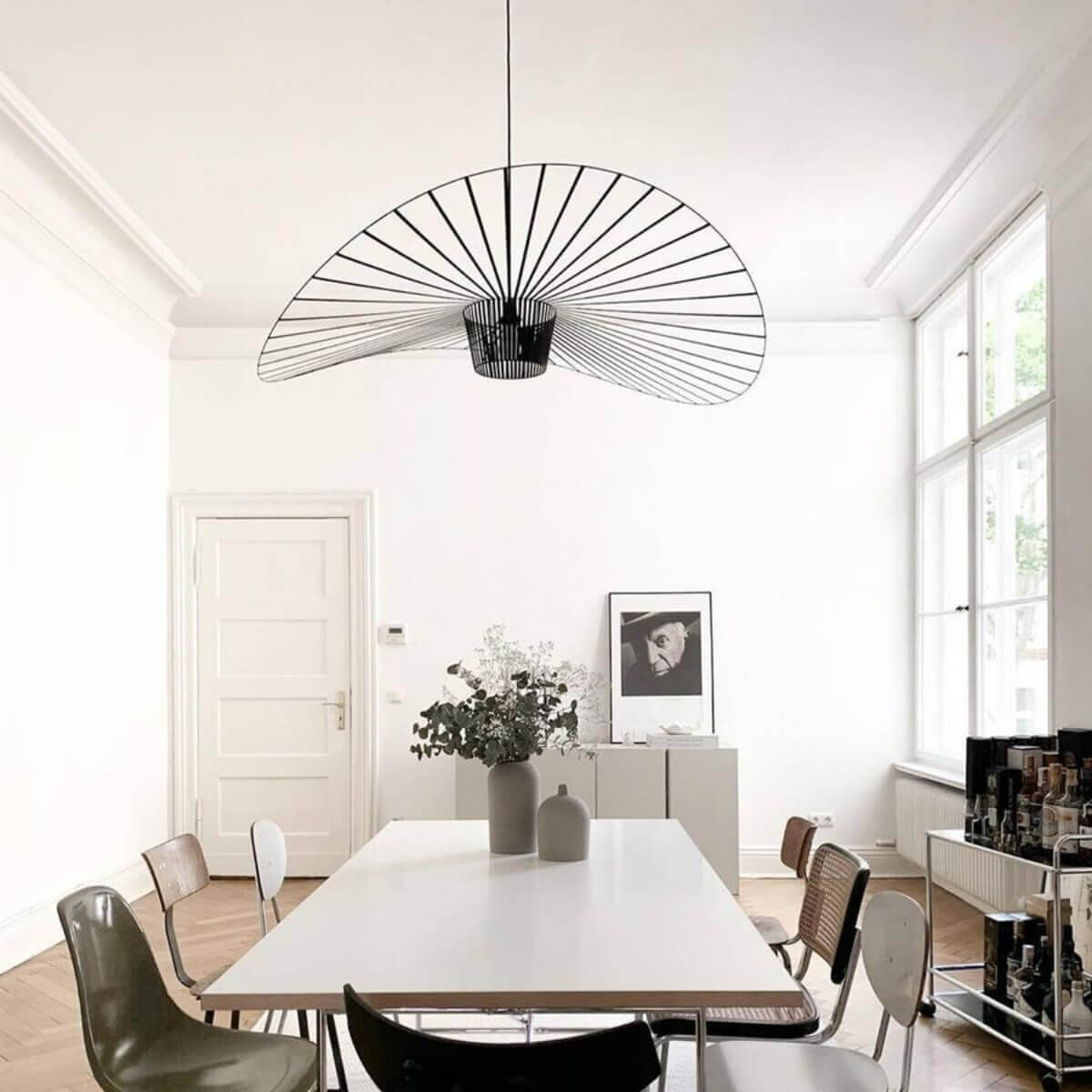 French Vertigo Fiberglass Chandelier 39.4"