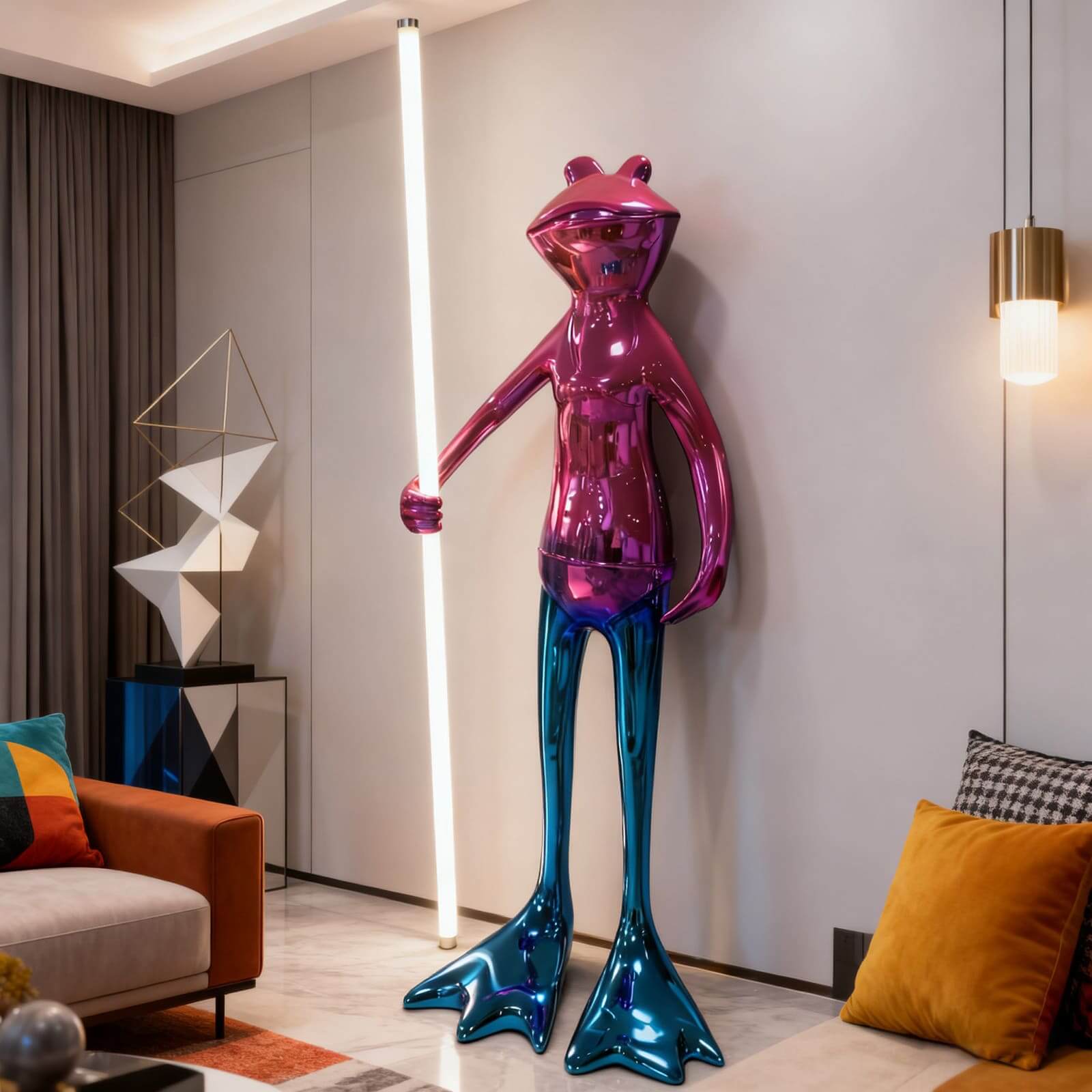 Frogman Sculpture Floor Lamp