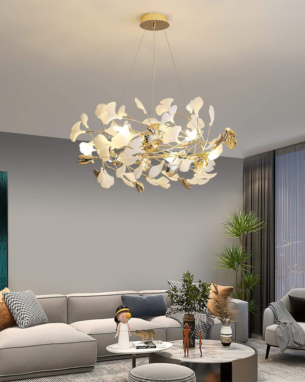 Gingko Chandelier Style F