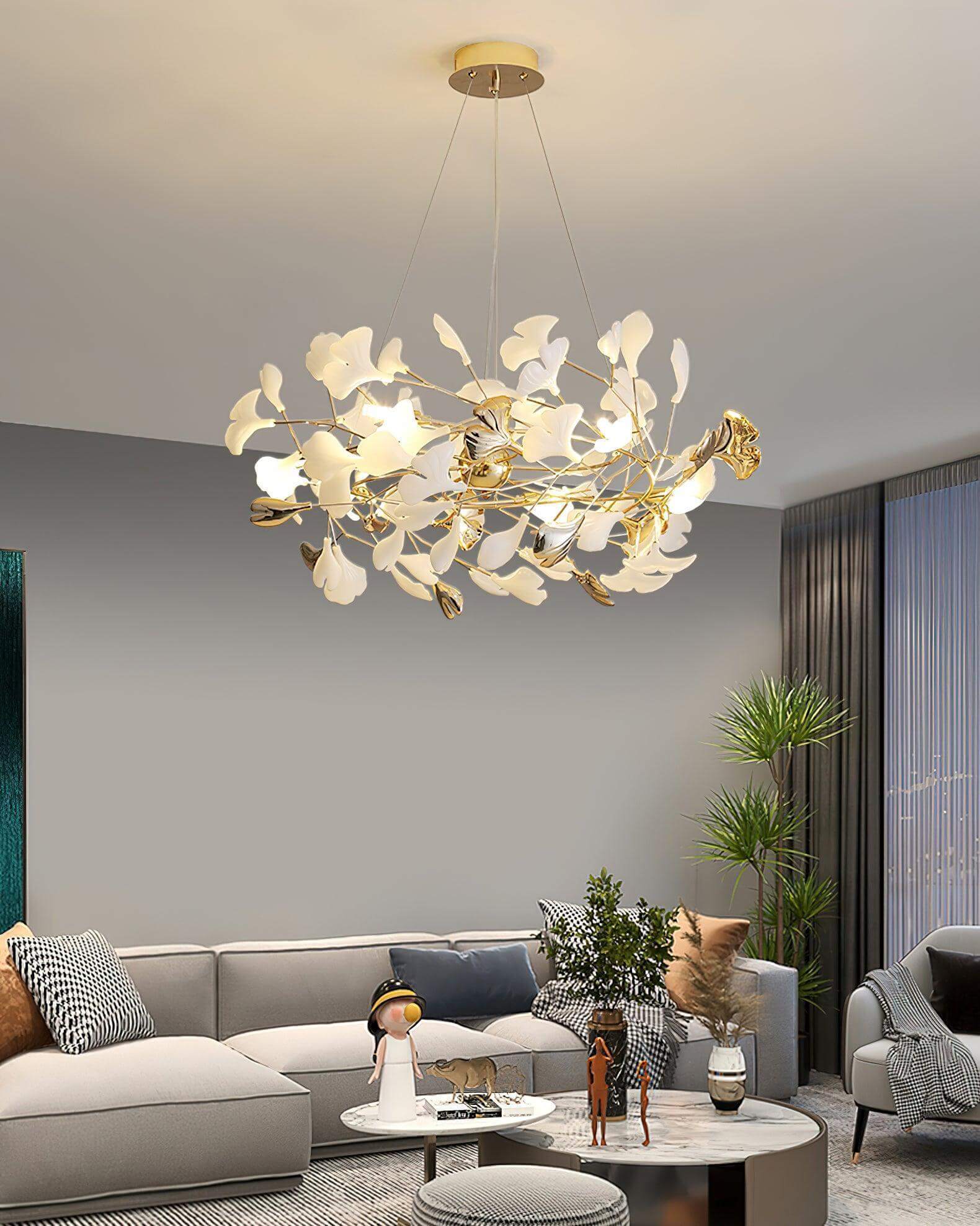 Gingko Chandelier Style F