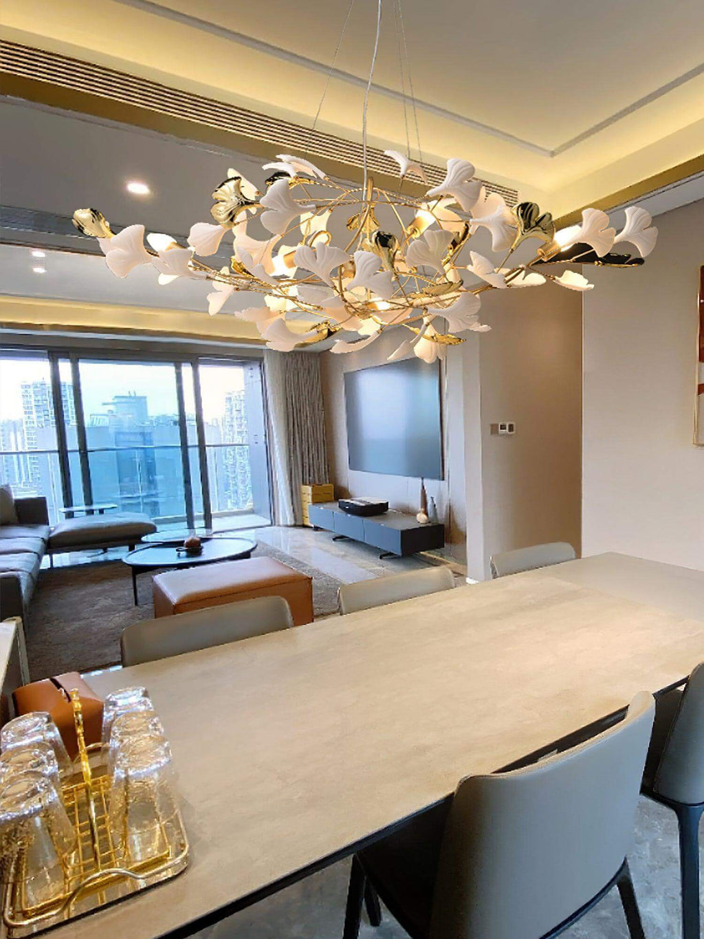 Gingko Chandelier Style F