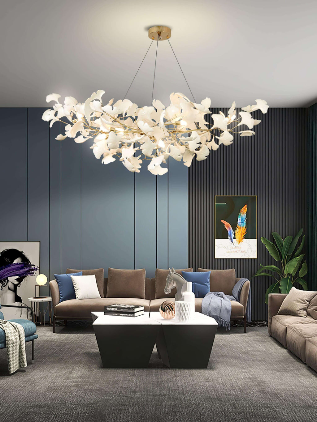 Gingko Chandelier Style F