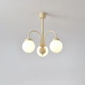 Glass Sphere Cream Chandelier