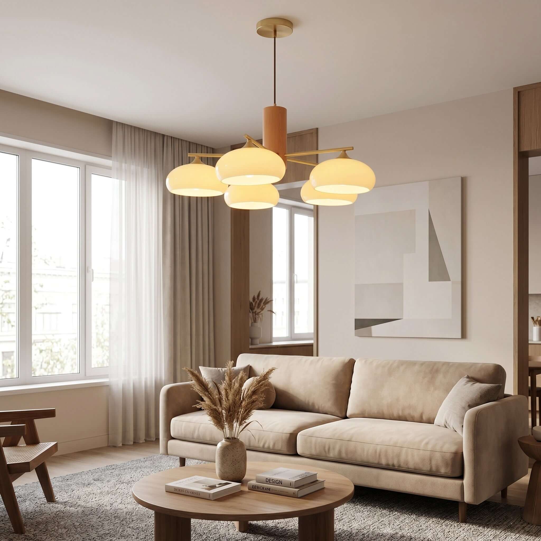 Glass Persimmon Chandelier