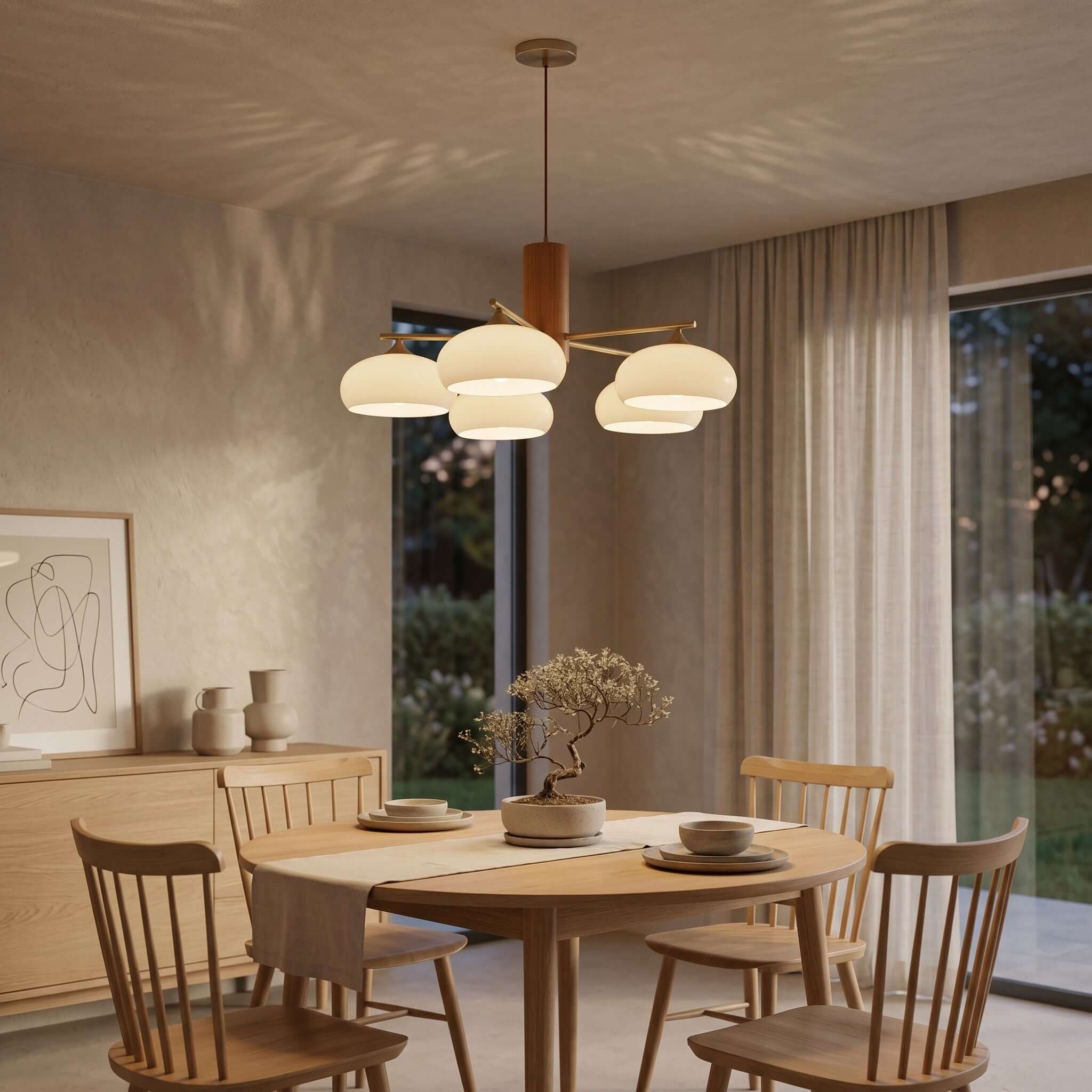 Glass Persimmon Chandelier