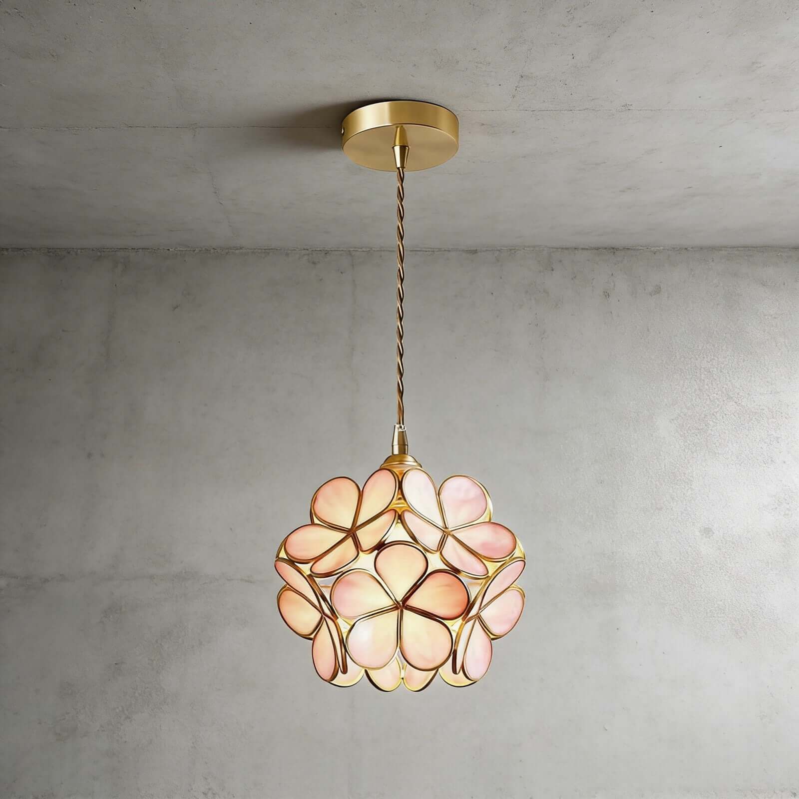 Glass Petal Pendant Light