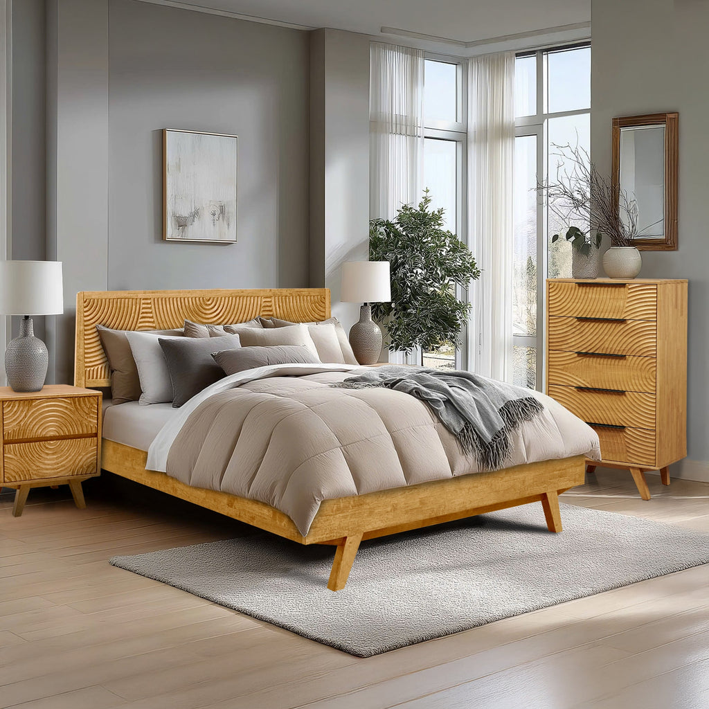 Harmony Solid Wood Dresser with 5 Drawers