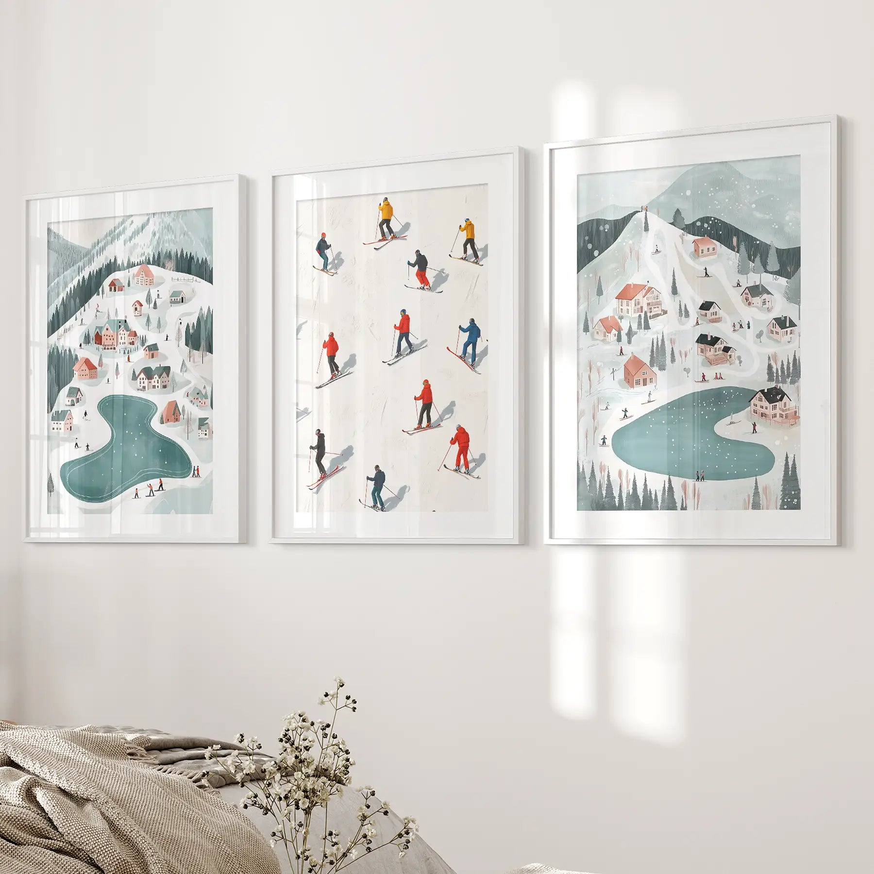 Festive Holiday Home Decor Christmas Village Set