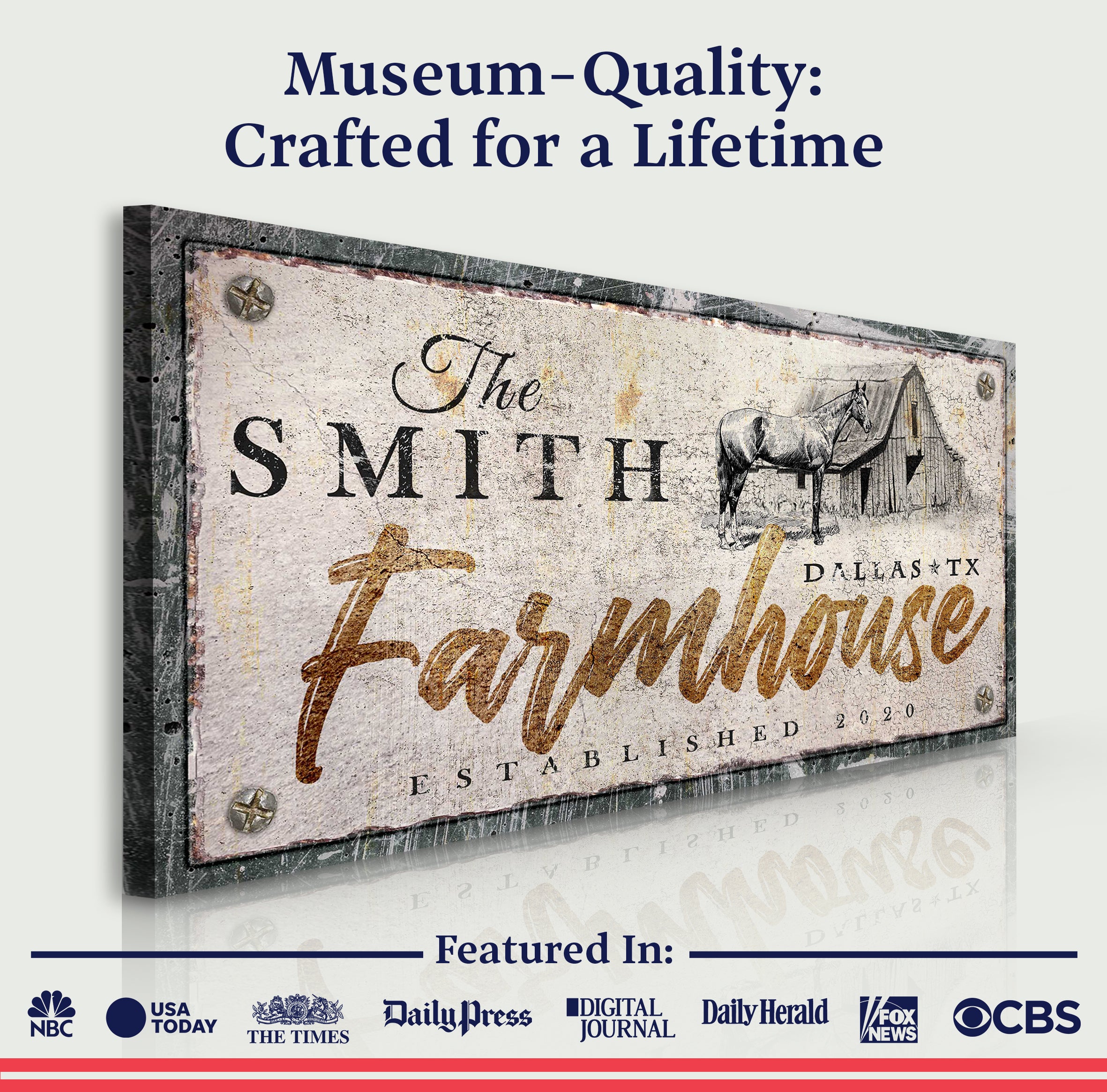 Rustic Horse Farmhouse Sign III