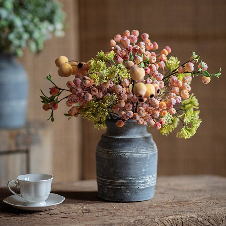 Blueberry & Greenery Bunch 13" Tall