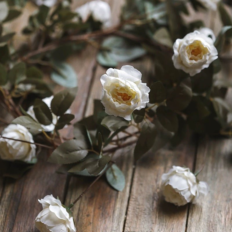 Artificial Small Peony Flower Vine 65" Long