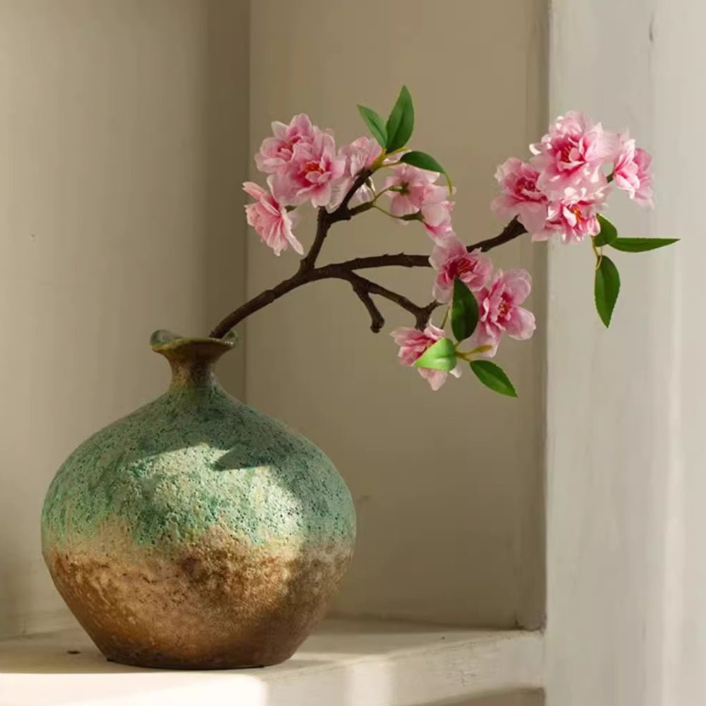 Small Peach Blossom Flower Stem 16.5" Tall