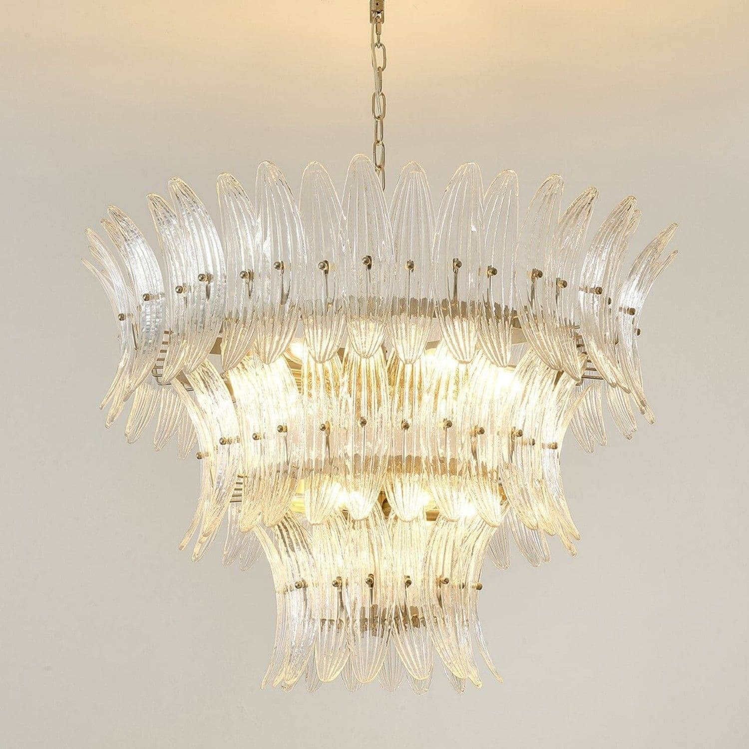 Murano Palmette Glass Chandelier