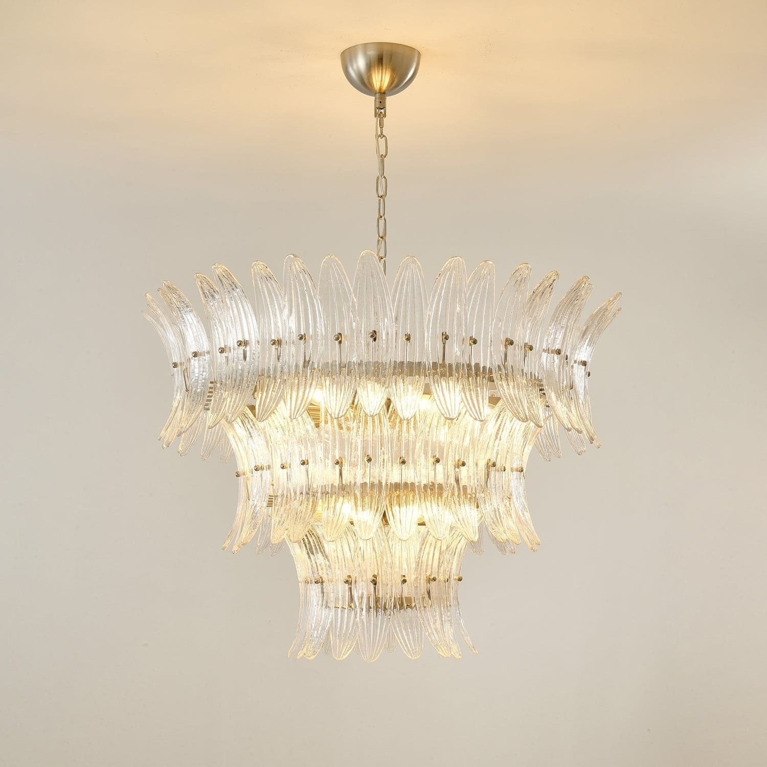 Murano Palmette Glass Chandelier