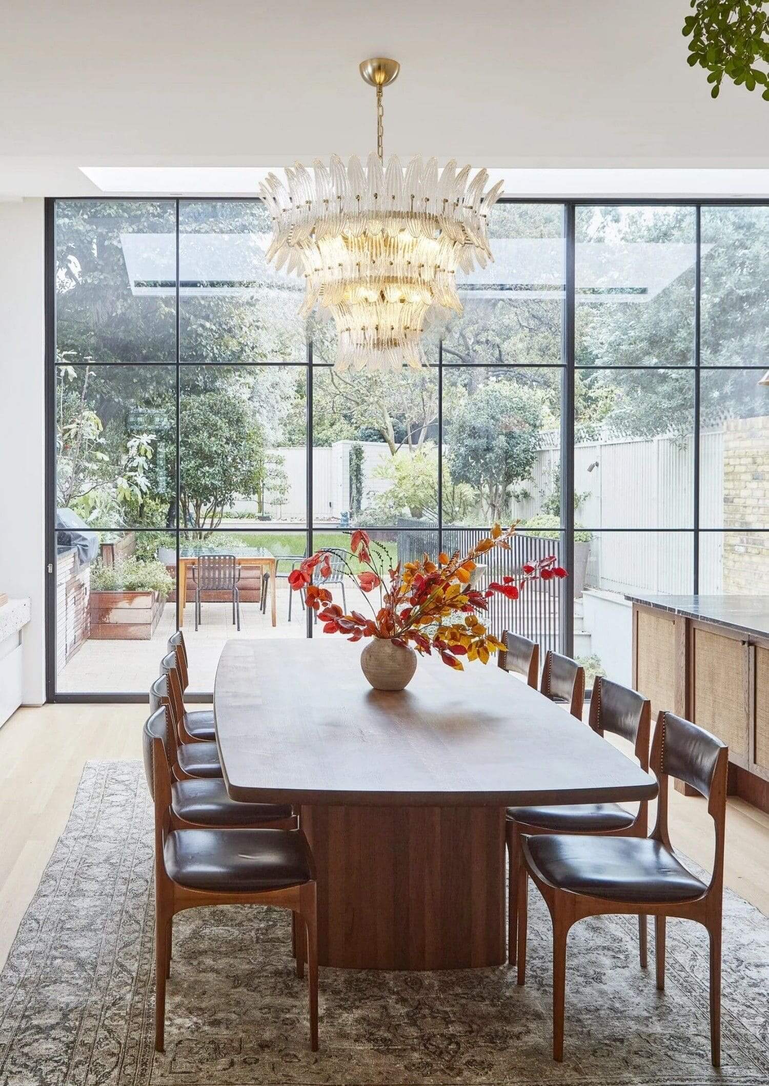 Murano Palmette Glass Chandelier