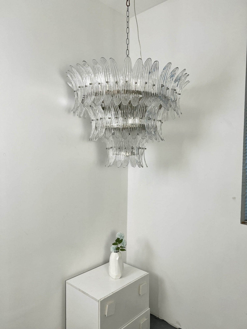 Murano Palmette Glass Chandelier