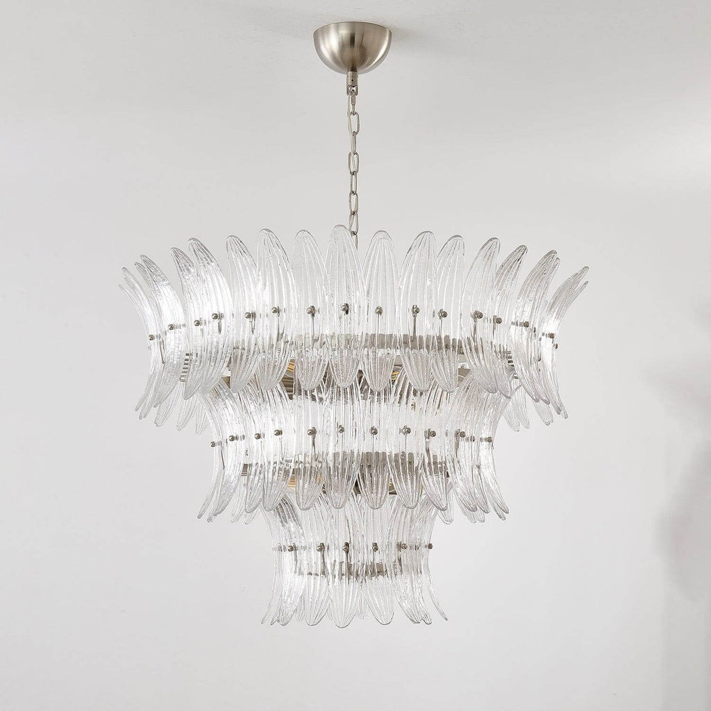 Murano Palmette Glass Chandelier