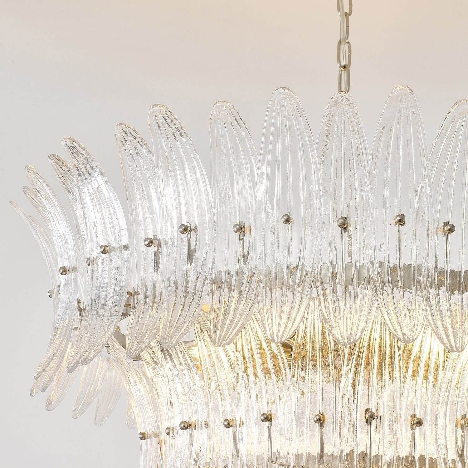 Murano Palmette Glass Chandelier