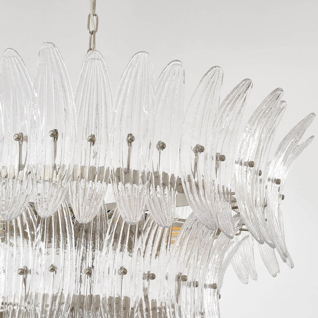 Murano Palmette Glass Chandelier