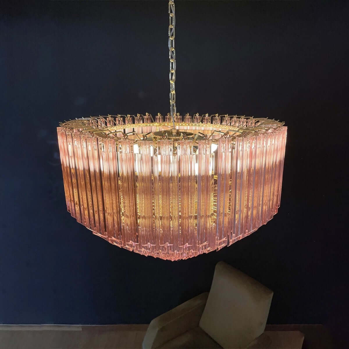 Murano Prisms Chandelier 30"