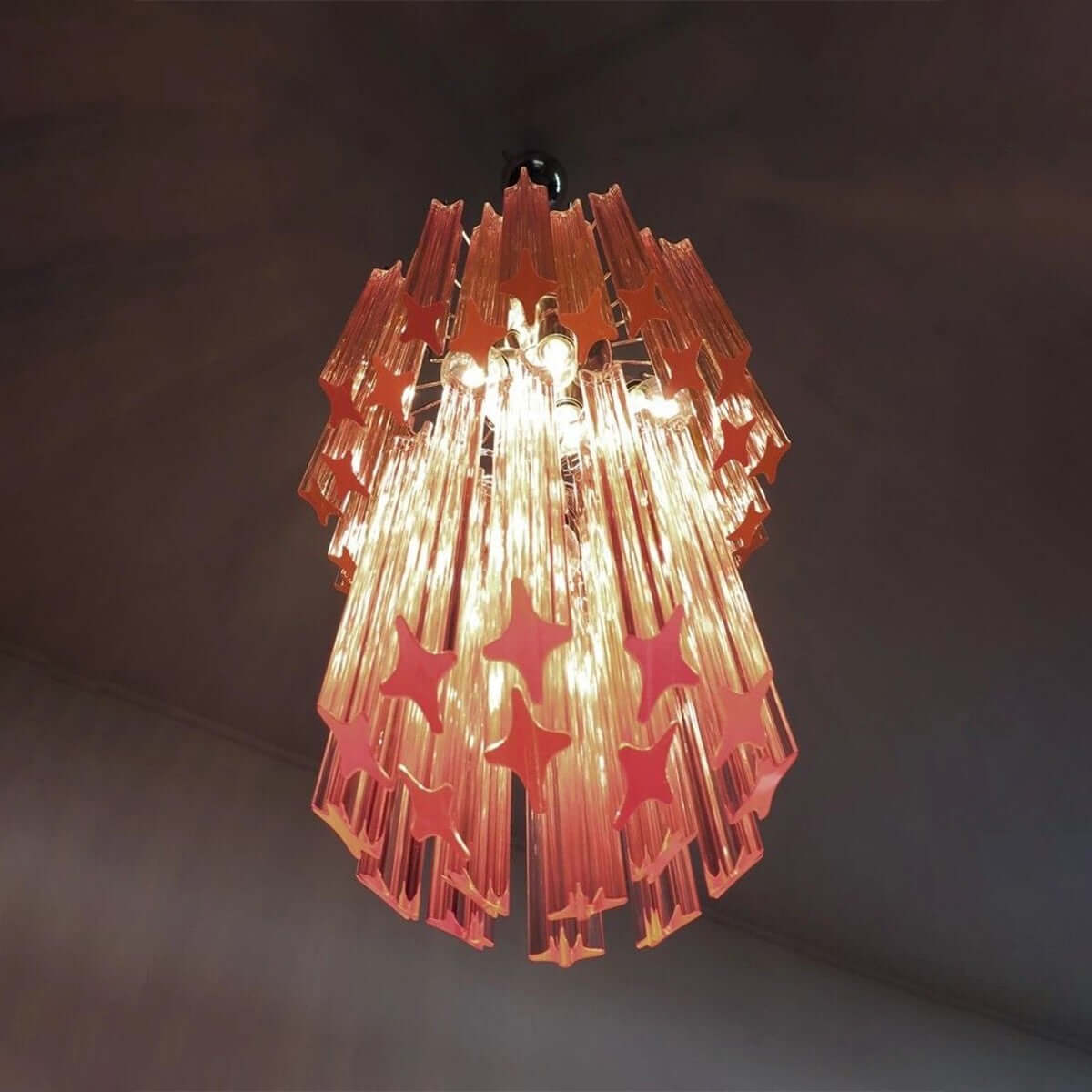 Murano Prisms Long Chandelier 12"