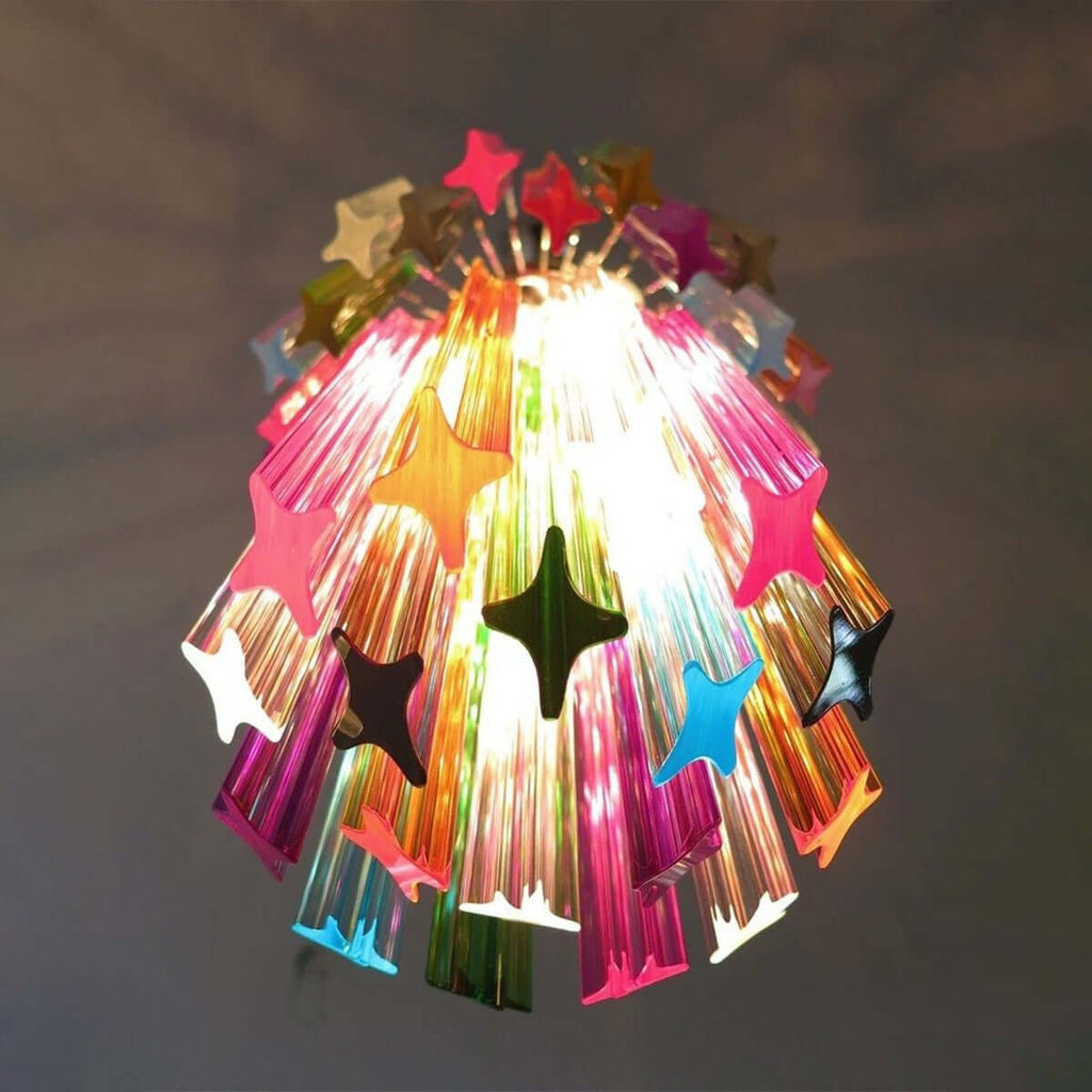 Murano Prisms Long Chandelier 12"