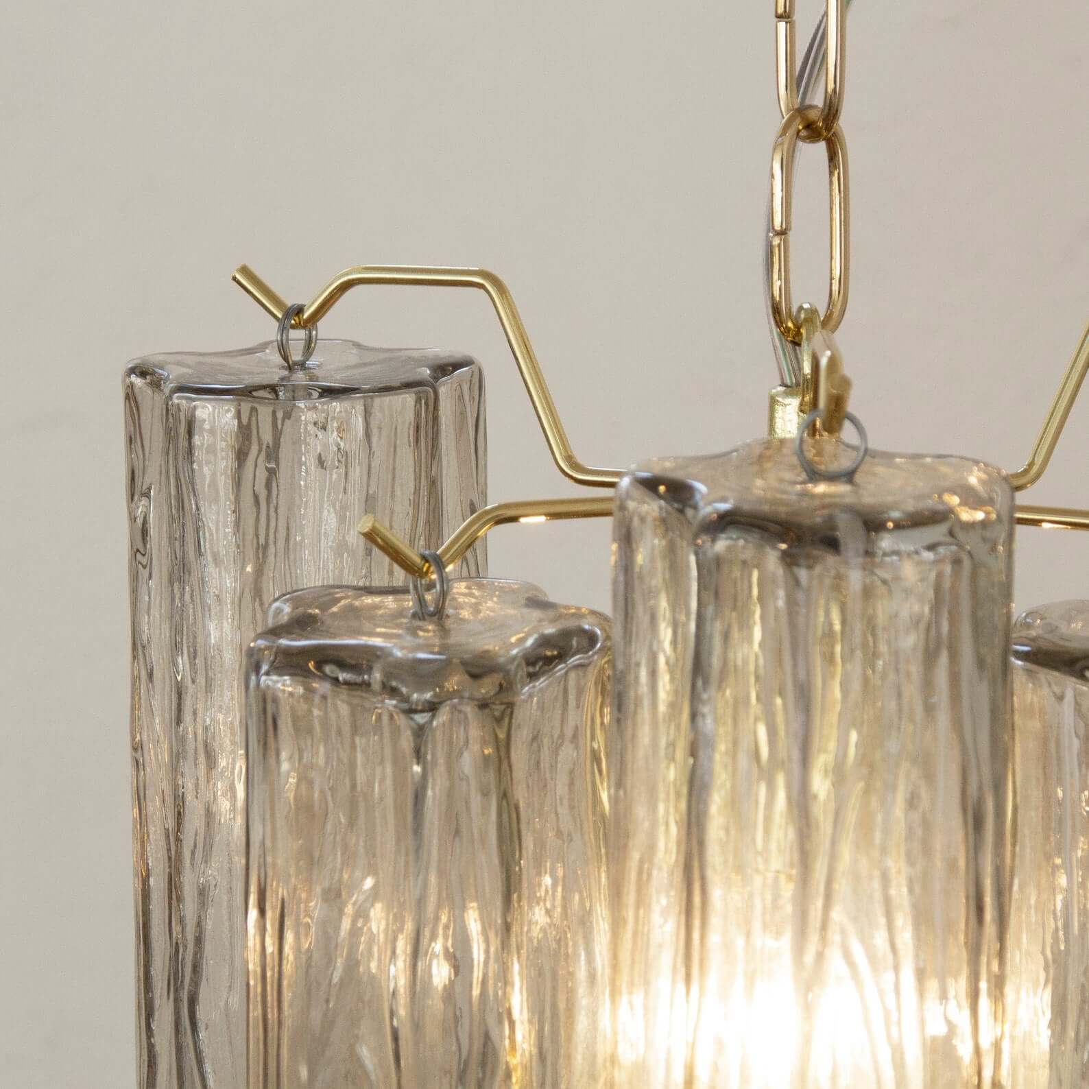 Murano Tubes Chandelier 11"