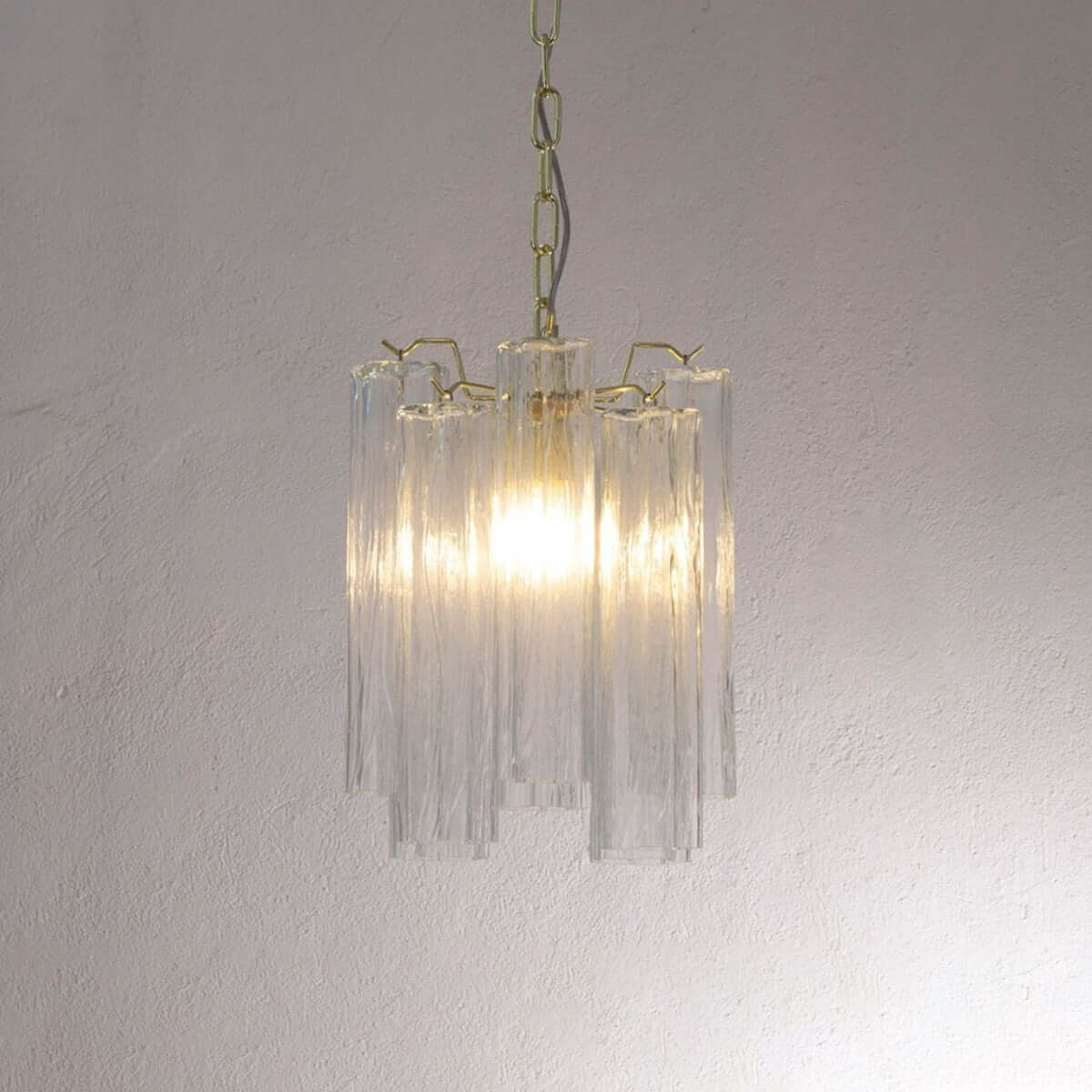 Murano Tubes Chandelier 11"