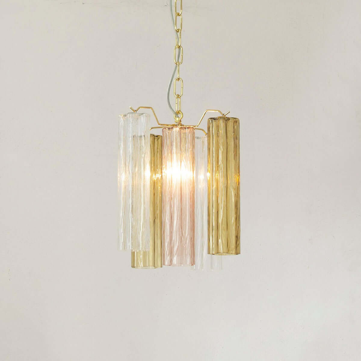 Murano Tubes Chandelier 11"