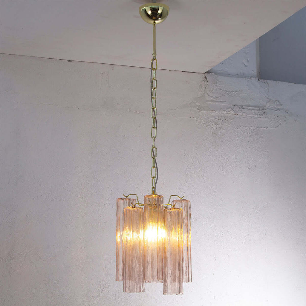 Murano Tubes Chandelier 11"
