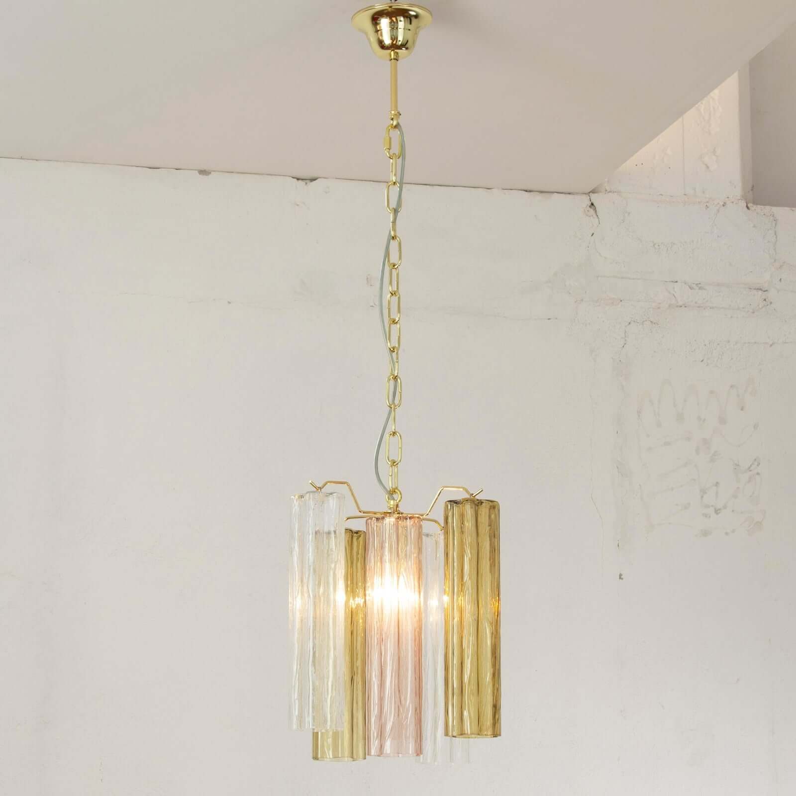 Murano Tubes Chandelier 11"