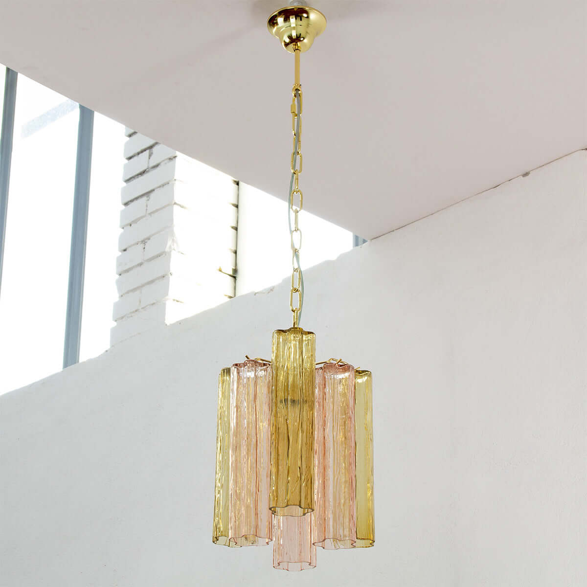 Murano Tubes Chandelier 11"