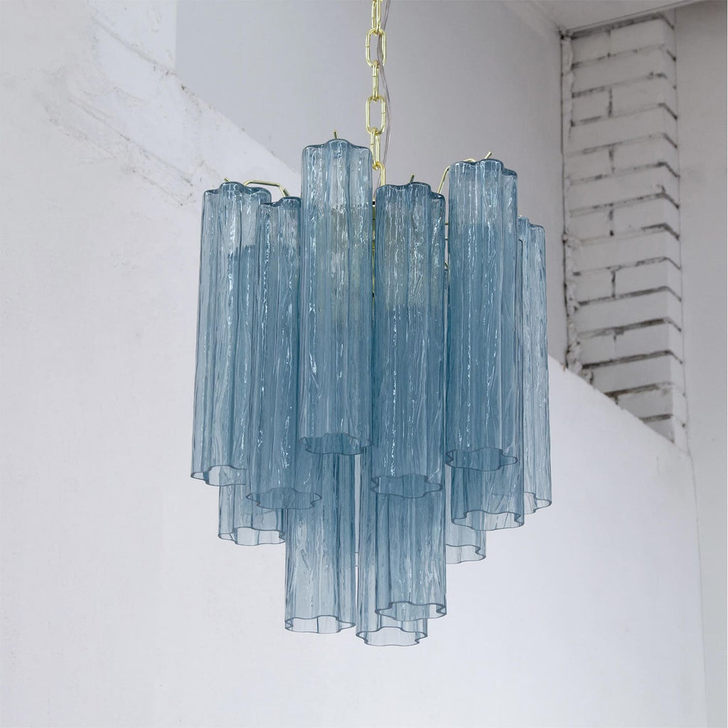 Murano Tubes Chandelier 19"
