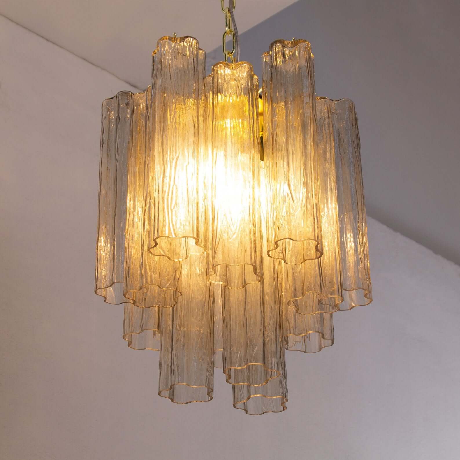 Murano Tubes Chandelier 19"