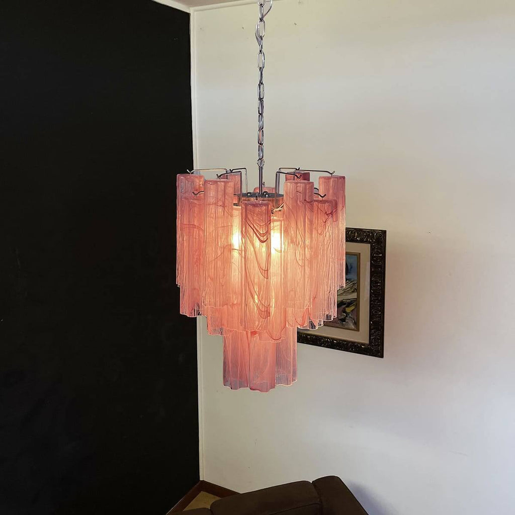 Murano Tubes Chandelier 19"