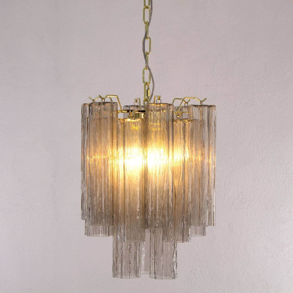 Murano Tubes Chandelier 19"