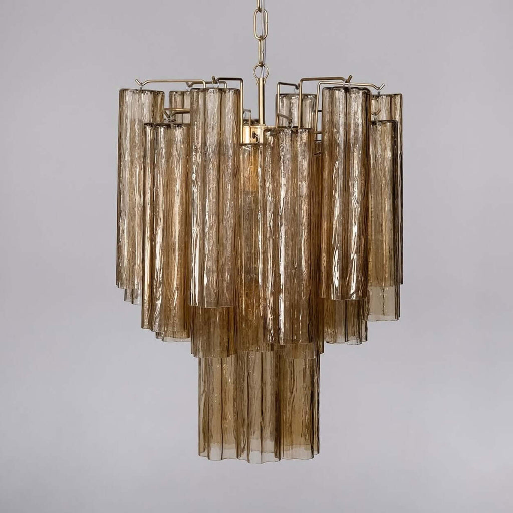 Murano Tubes Chandelier 19"