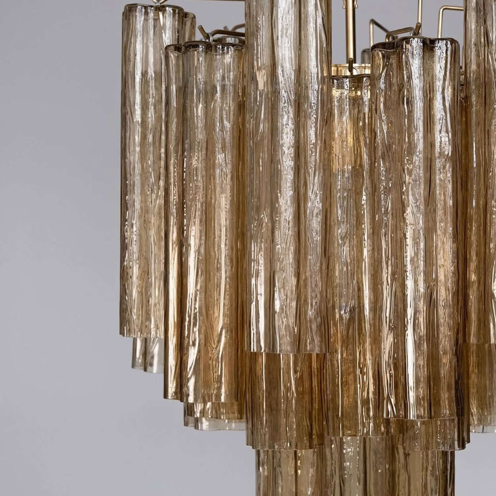 Murano Tubes Chandelier 19"