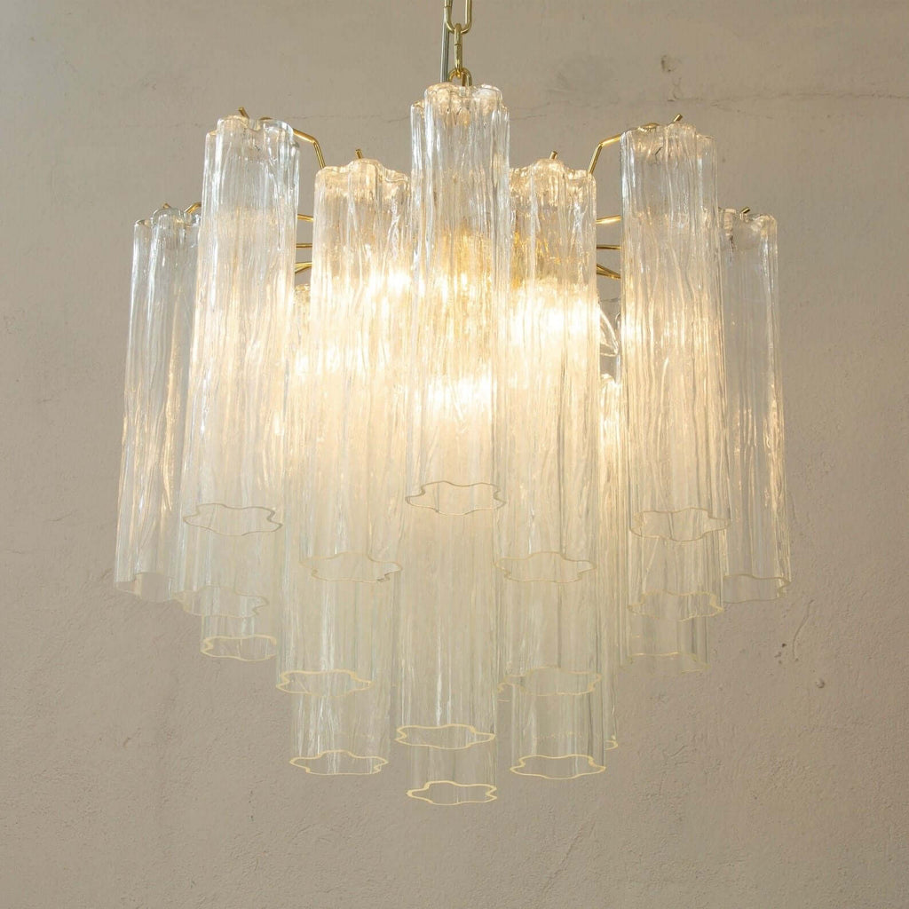 Murano Tubes Chandelier 20"