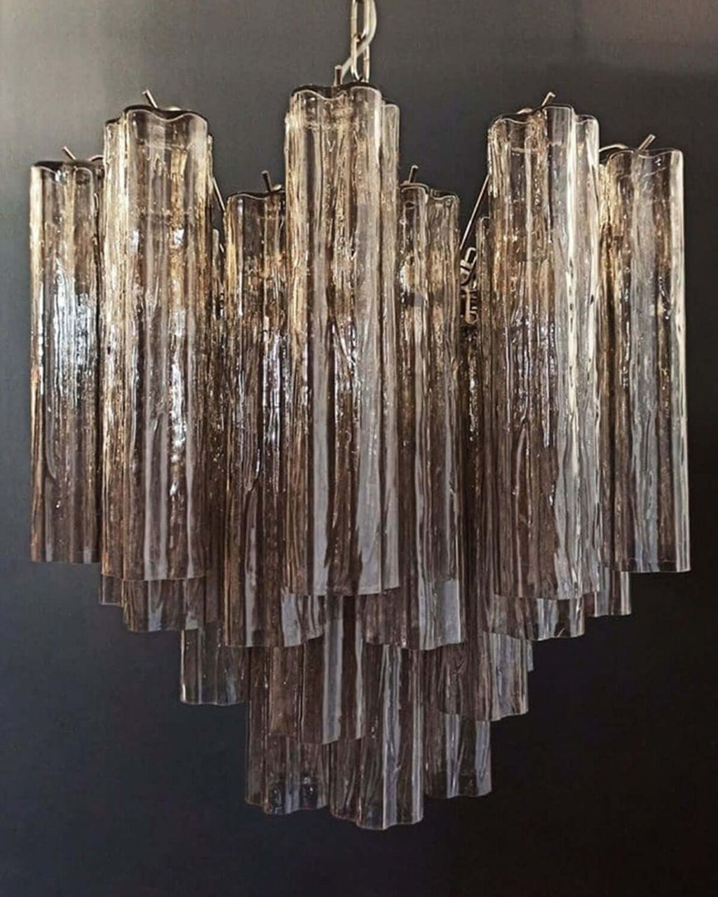 Murano Tubes Chandelier 20"