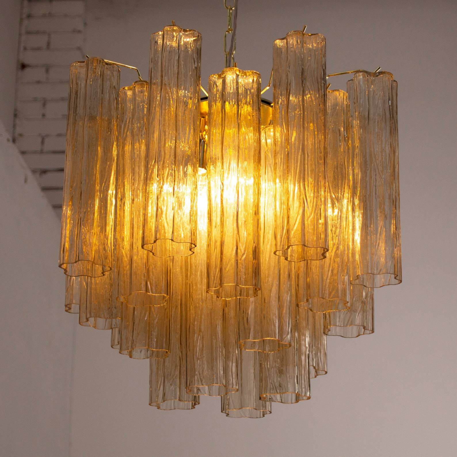 Murano Tubes Chandelier 20"