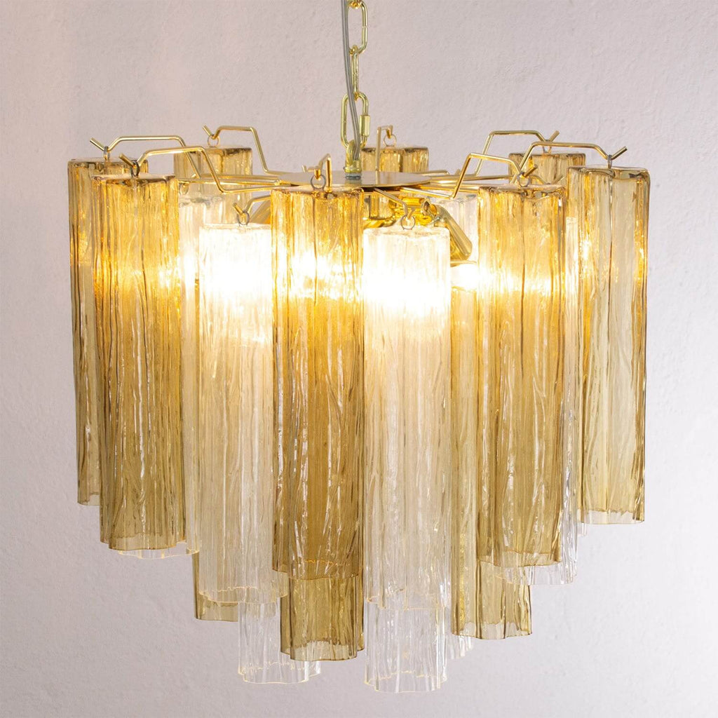 Murano Tubes Chandelier 23"