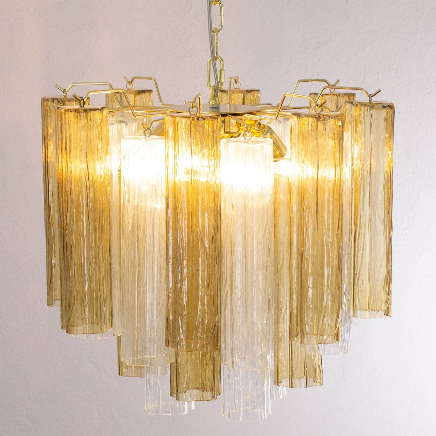 Murano Tubes Chandelier 23"