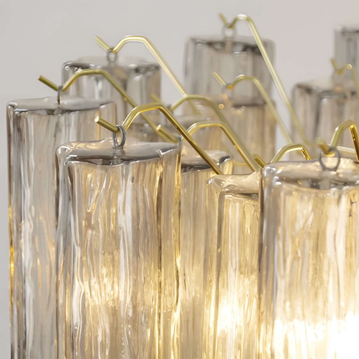 Murano Tubes Chandelier 23"