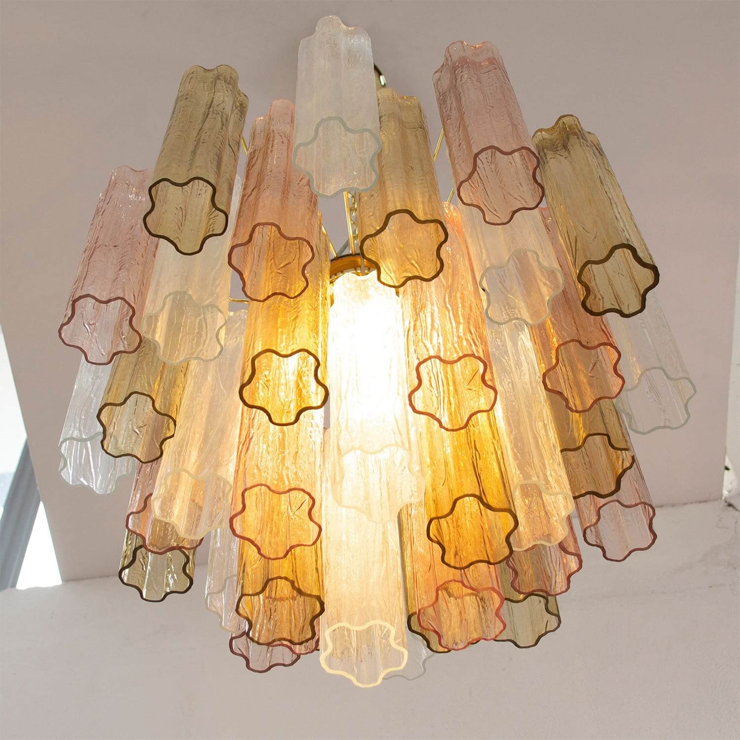 Murano Tubes Chandelier 23"